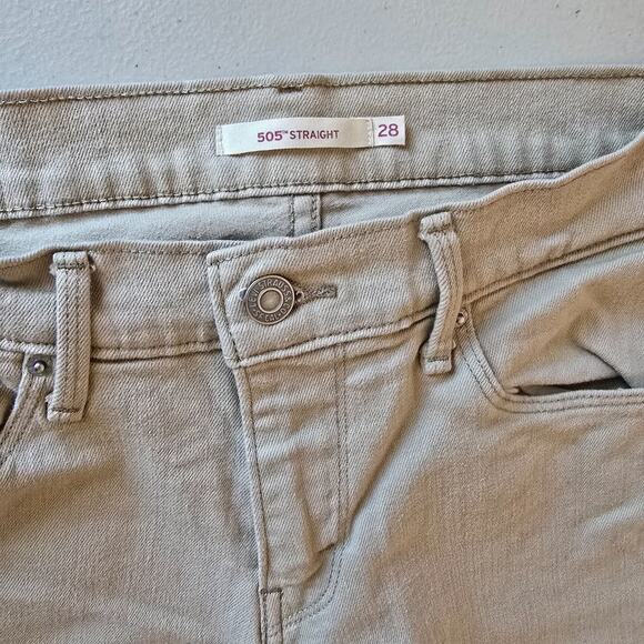 Levi's 505 Straight Jeans Women's 28 Tan - Picture 4 of 16